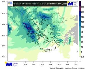  Έντονη κακοκαιρία έως την Κυριακή 12 Δεκεμβρίου