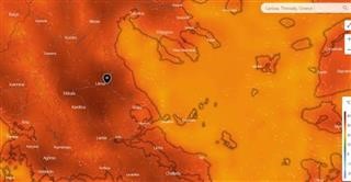Έσπασε το φράγμα των 40 βαθμών Κελσίου η περιοχή της Λάρισας