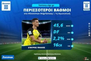  Stoiximan Slgr Fantasy Player of the Week ο Σταύρος Πήλιος