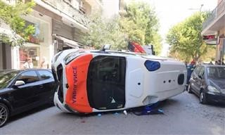  Ανατροπή ασθενοφόρου στου Γουδή: Πέθανε ο ασθενής που ήταν μέσα στο όχημα 