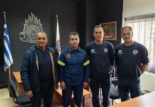 Στον Διοικητή της Πυροσβεστικής Υπηρεσίας Λάρισας ο Αντιδήμαρχος Αστικής Ανθεκτικότητας